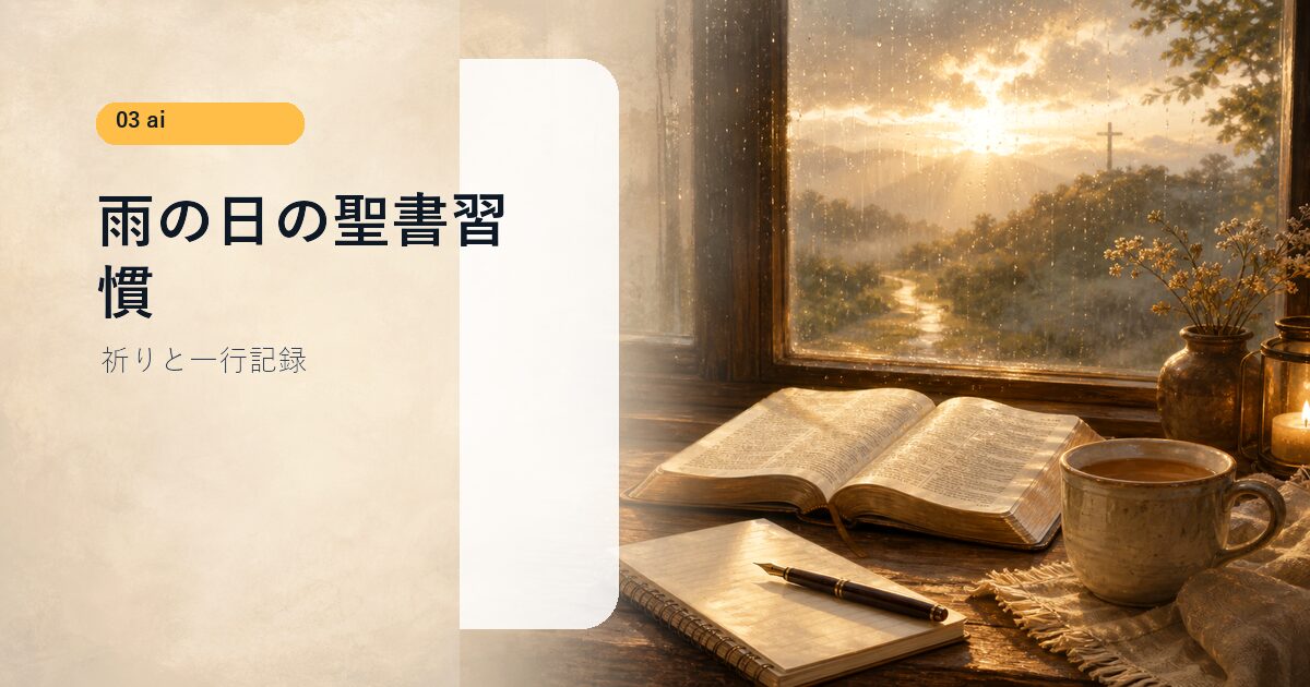 雨の日に静かに読む聖書習慣｜祈りと記録を無理なく続ける小さな方法